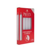 Price's White Household Dinner Candles (Pack of 5) Extra Image 1 Preview